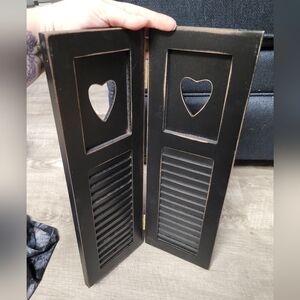 Rustic Black Mini Shutter Decor